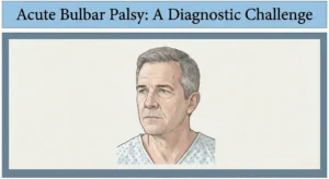 Medical Illustration of a Patient with Acute Bulbar Palsy